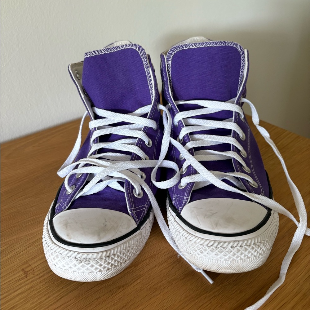 Converse Purple High-Top Sneakers with White Accents